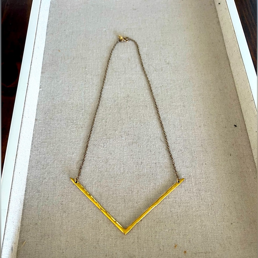 Gorjana vintage large V necklace